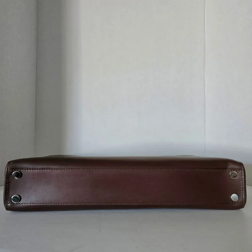 Loewe Bordeaux Leather Briefcase Business Bag